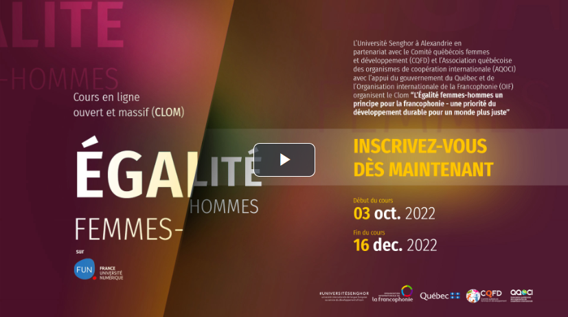 Lancement d’un cours en ligne sur l'Égalité Femmes-hommes ... Image 1