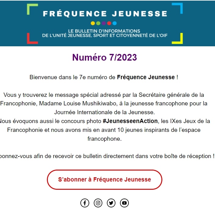Découvrez le 7e numéro de Fréquence jeunesse, le bulletin ... Image 1