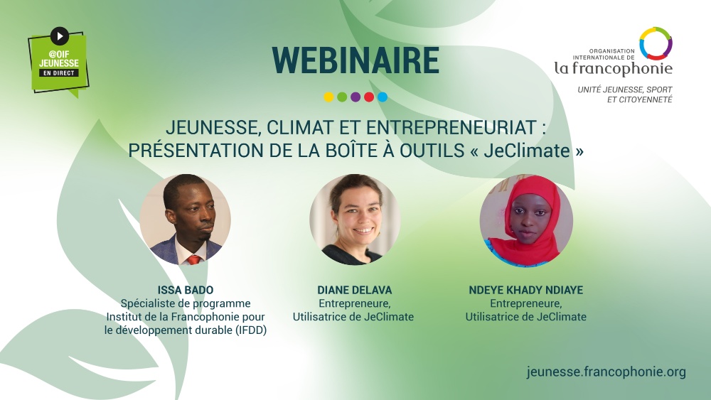Webinaire "Jeunesse, climat et entrepreneuriat : ... Image 1
