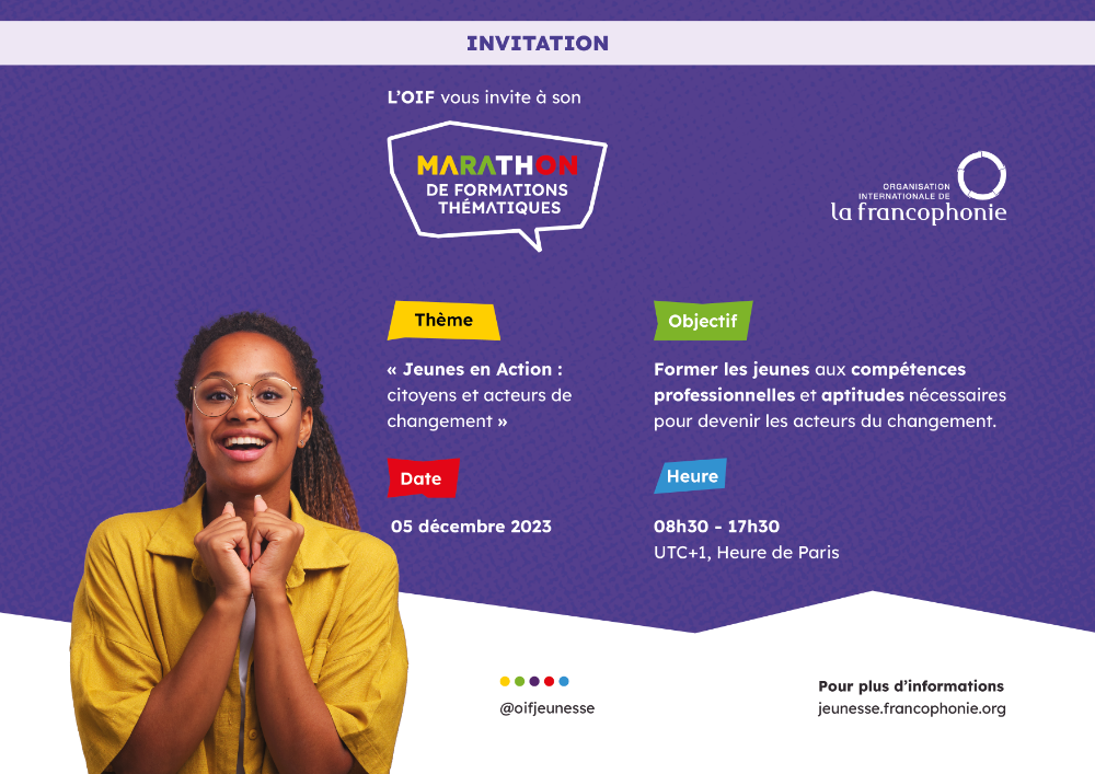 Participez au Marathon de formations thématiques de l'OIF : ... Image 1