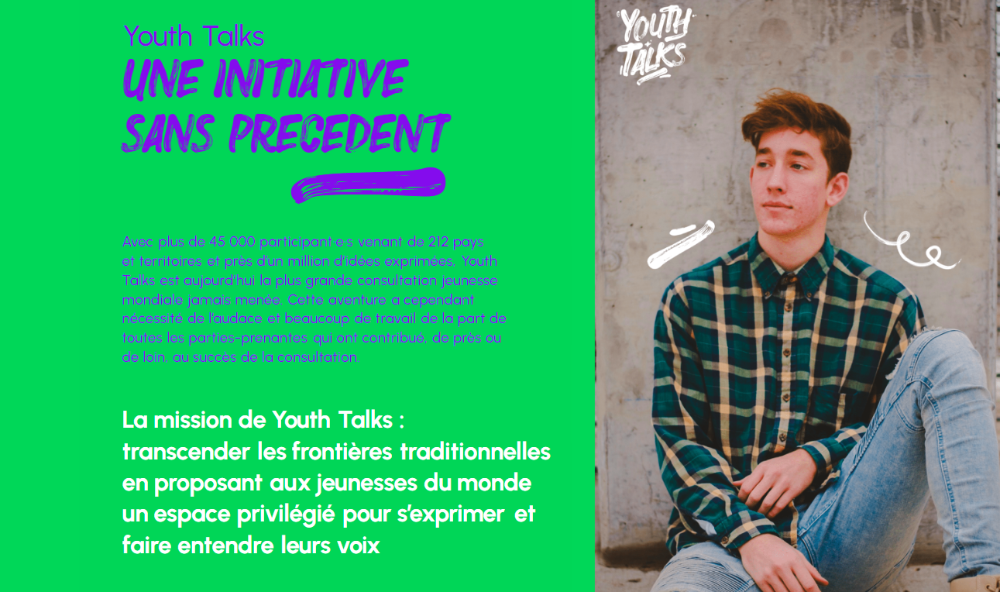 Les résultats de la consultation YOUTH TALKS sont ... Image 1